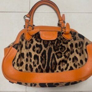 Dolce & Gabbana Orange Leopard Handbag